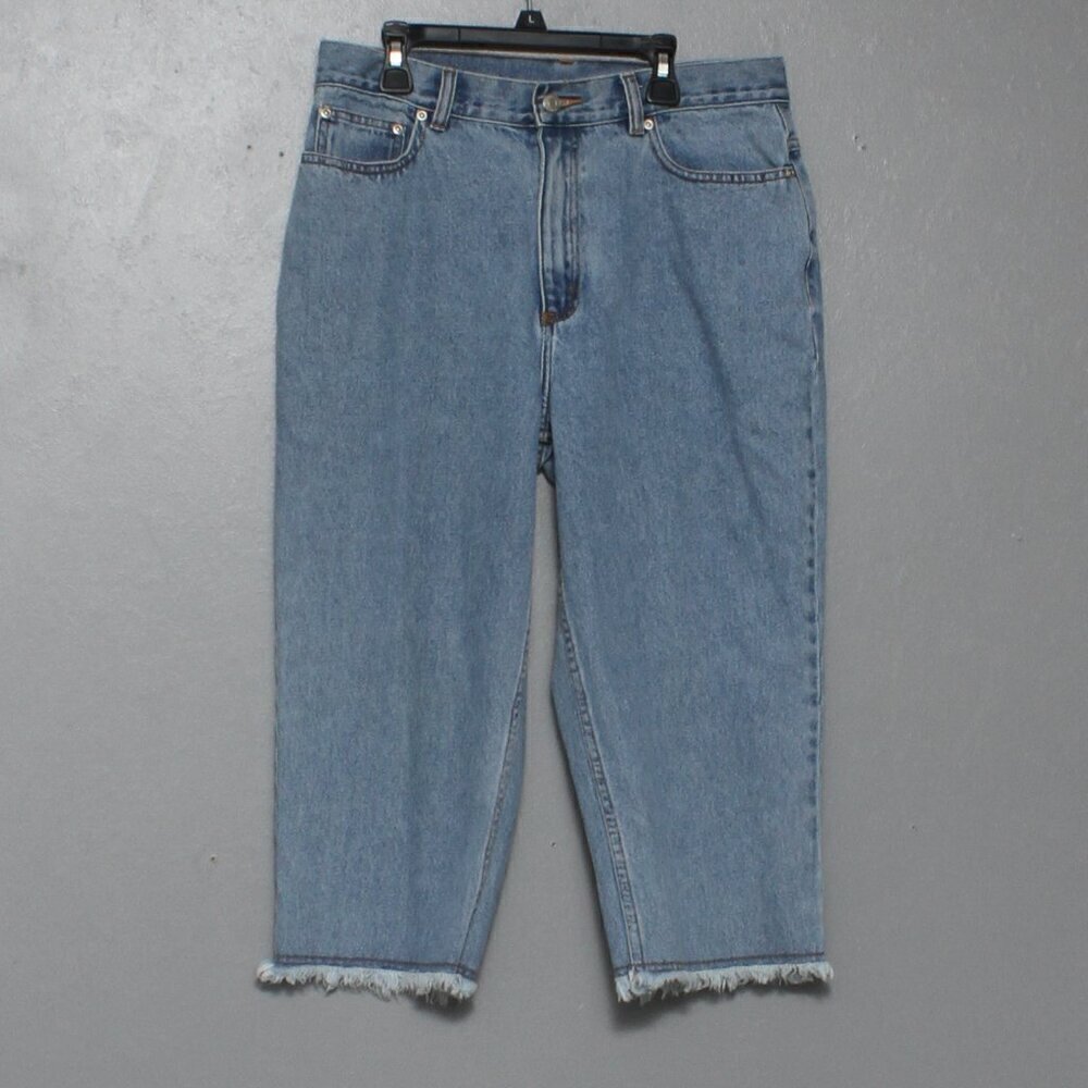 Vintage Newport jeanology light wash cropped mom Capri jeans